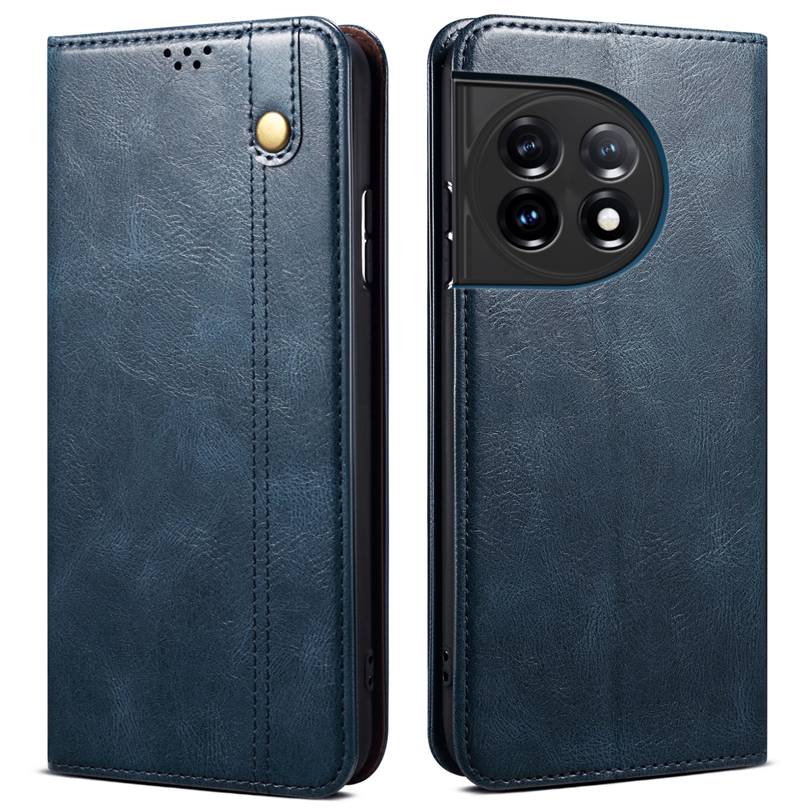 Phone Stand Case for OnePlus 11 5G PU Leather Waxy Crazy Horse Texture Stand Smartphone Cover Phone Stand Case for OnePlus 11 5G PU Leather Waxy Crazy Horse Texture Stand Smartphone Cover